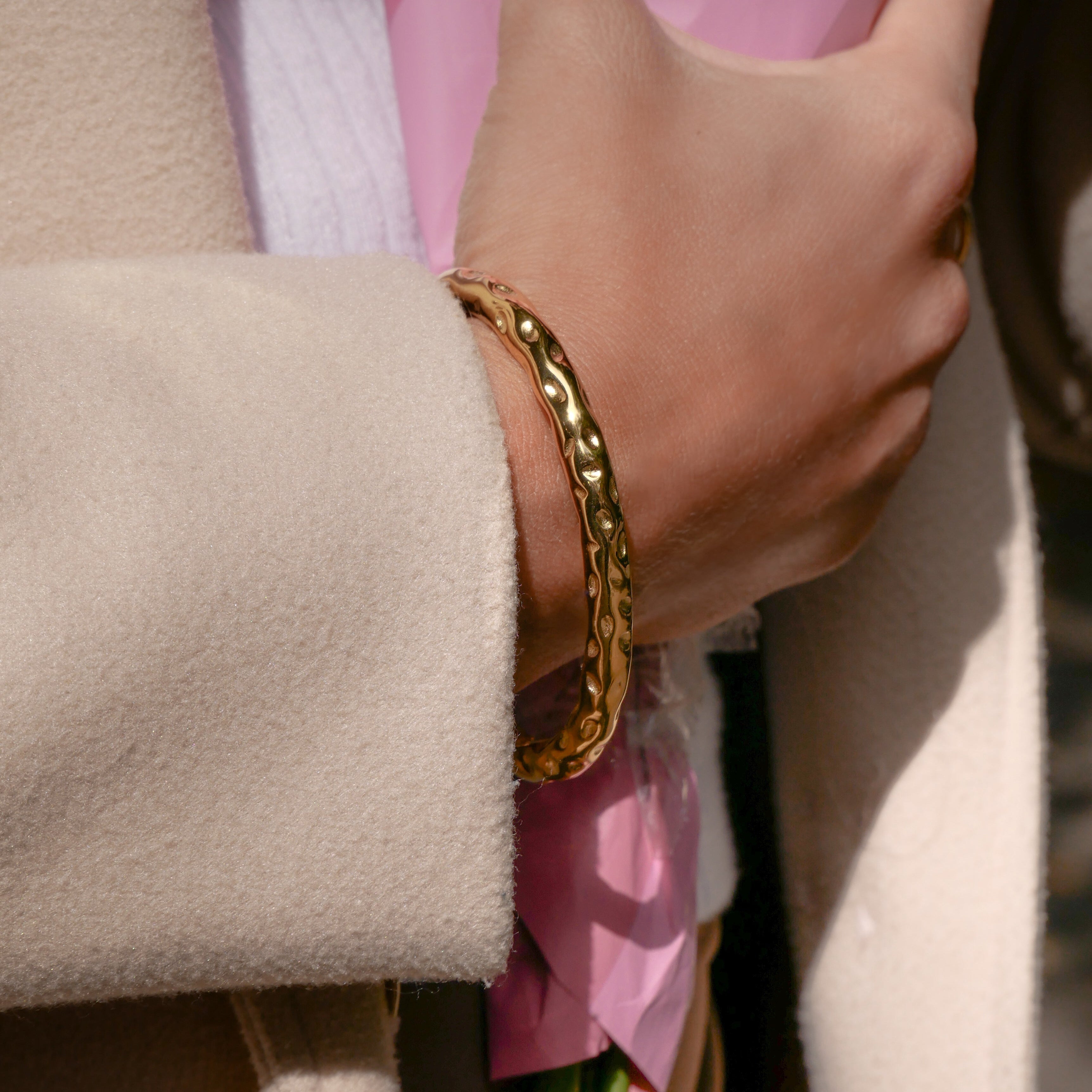 Molten Cuff Bracelet – 18K Gold or Silver Plated