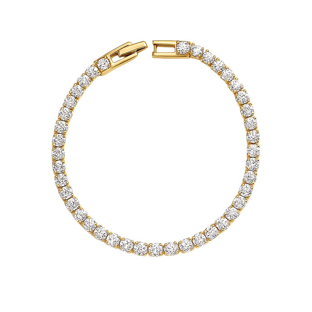 Serene Tennis Bracelet – 18K Gold Plated, Everyday Elegance