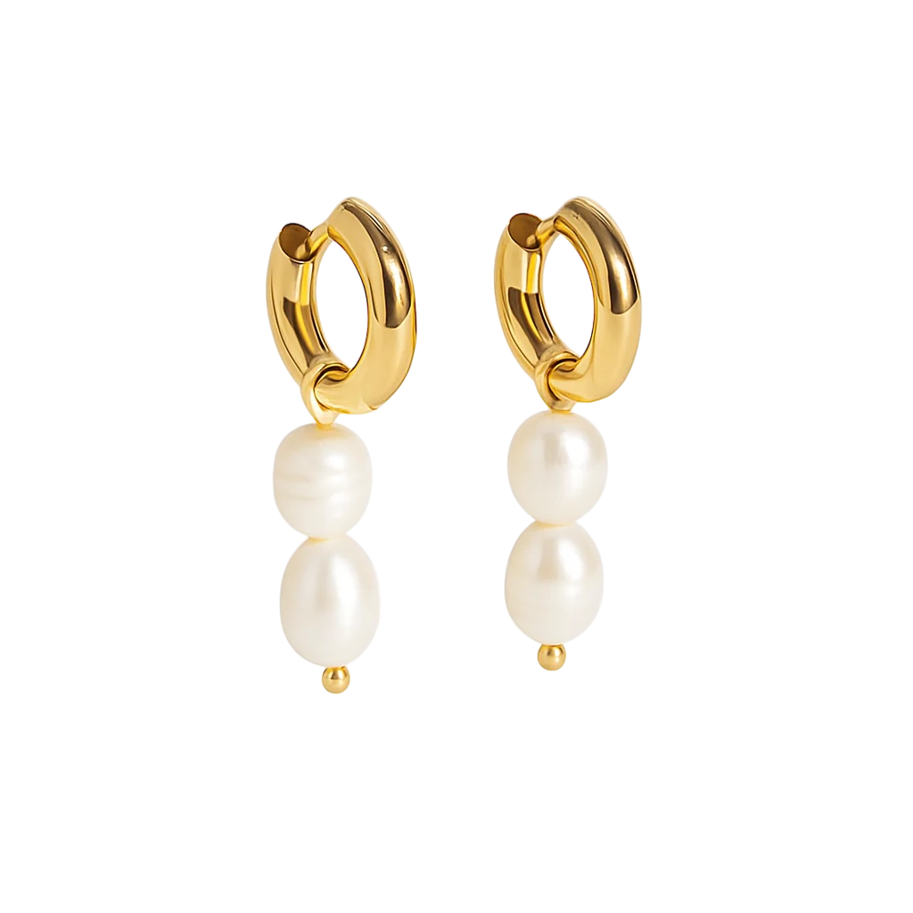 Orecchini A Cerchio Donna In Acciaio Inossidabile Placcato Oro 18k - Leggeri E Ipoallergenici