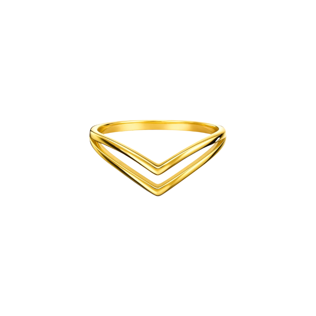 Nova Ring - 18K Plain Gold Individuality Arrow Ring | EMILIAZ Jewellery